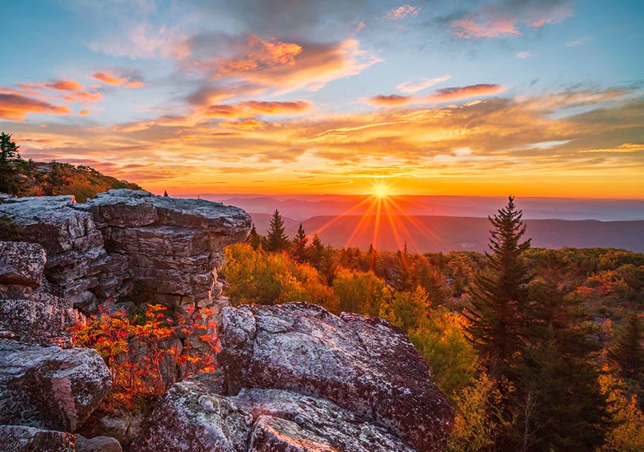 Mountain sunset