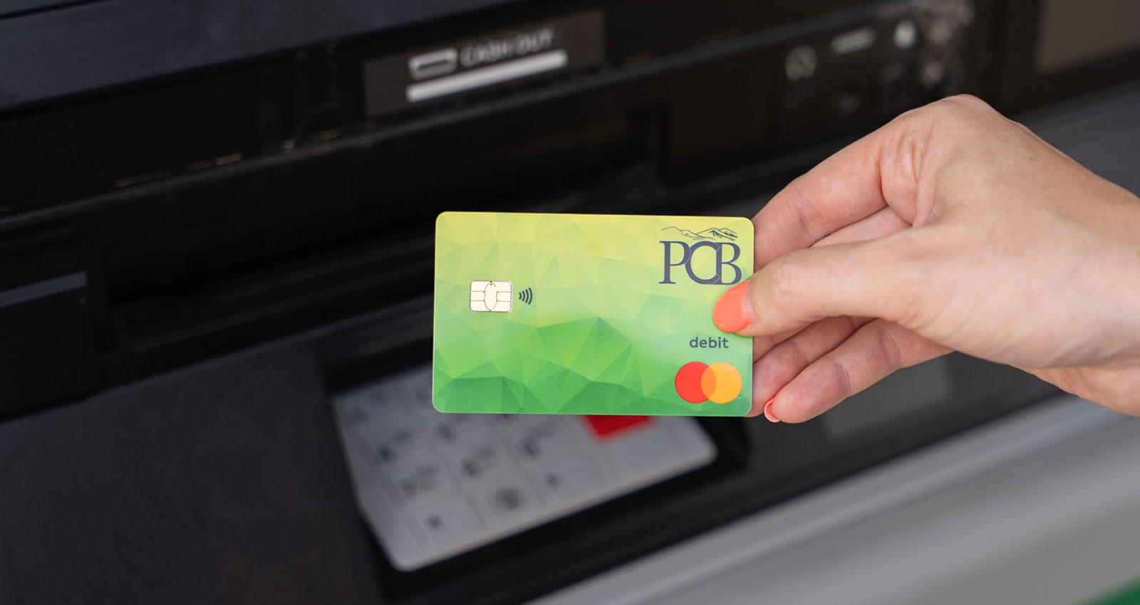 PCB debit card at the ATM